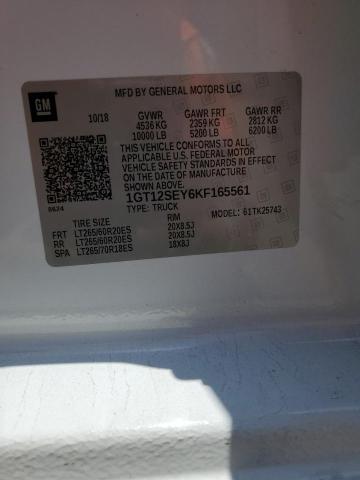 2019 GMC SIERRA K25 1GT12SEY6KF165561