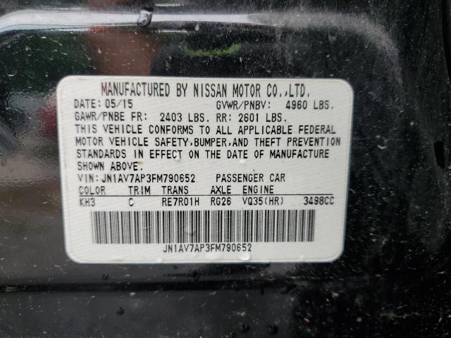 2015 INFINITI Q50 HYBRID JN1AV7AP3FM790652