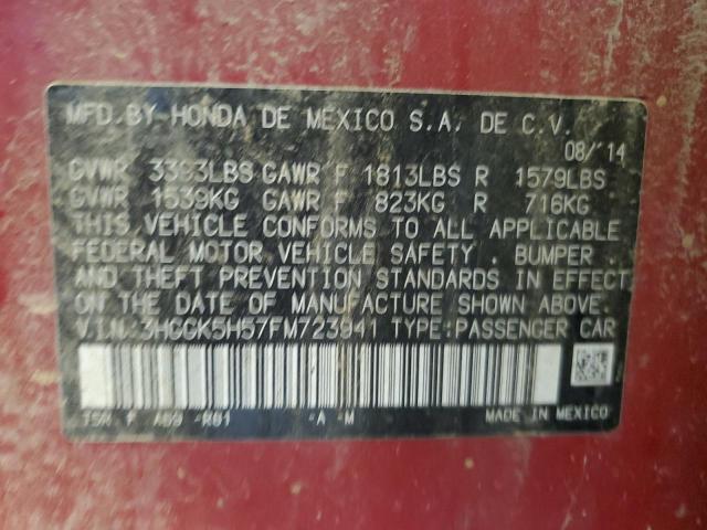 2015 HONDA FIT LX 3HGGK5H57FM723941