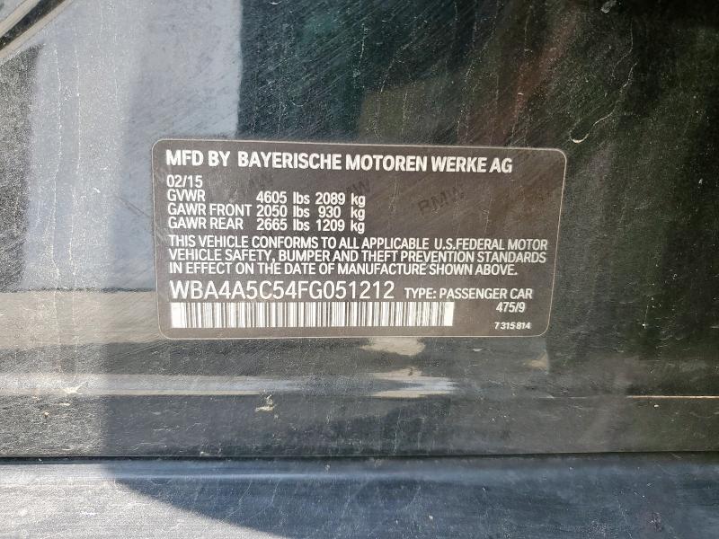 2015 BMW 428 I GRAN WBA4A5C54FG051212