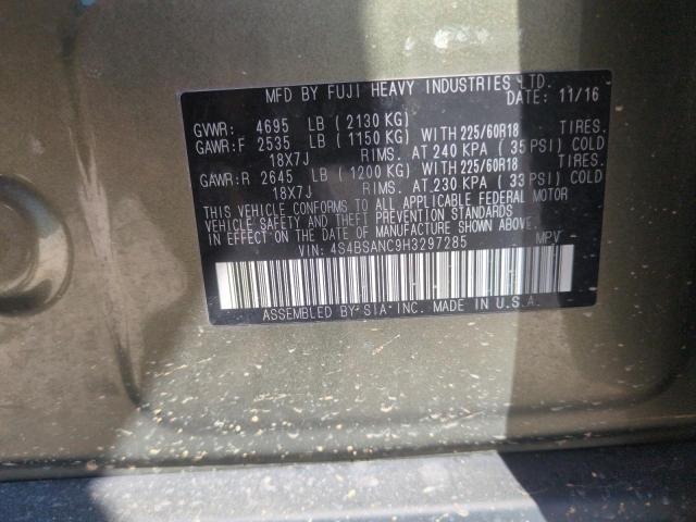 2017 SUBARU OUTBACK 2. 4S4BSANC9H3297285