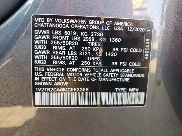 2021 VOLKSWAGEN ATLAS SEL 1V2TR2CA6MC553368