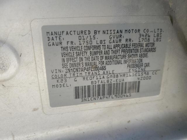 2015 NISSAN VERSA S - 3N1CN7AP4FL900465