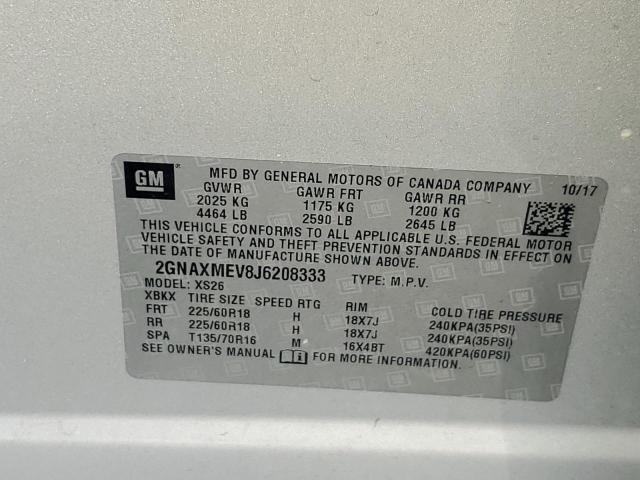 2018 CHEVROLET EQUINOX PR 2GNAXMEV8J6208333