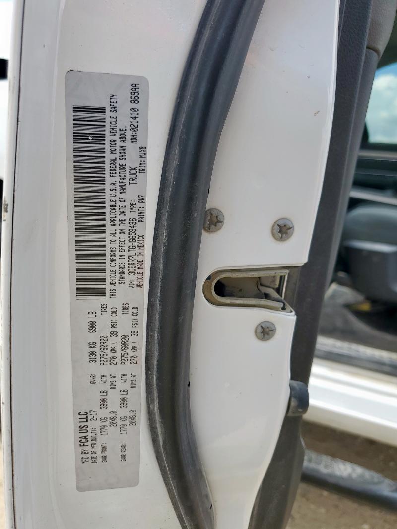 2017 RAM 1500 SLT 3C6RR7LT6HG659436