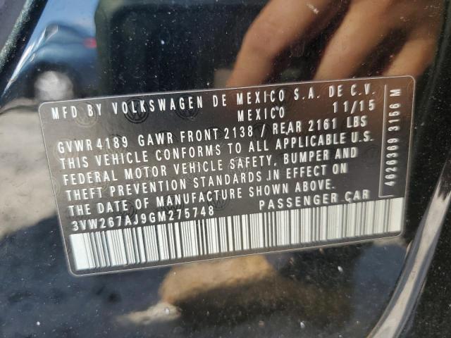 2016 VOLKSWAGEN JETTA S 3VW267AJ9GM275748