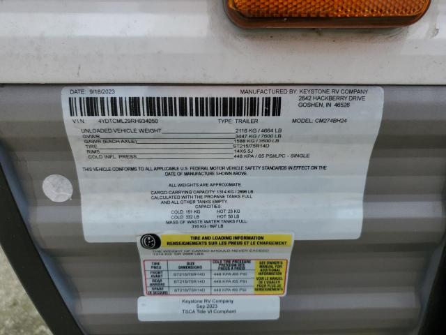 2024 COLEMAN 274BH #3275645790