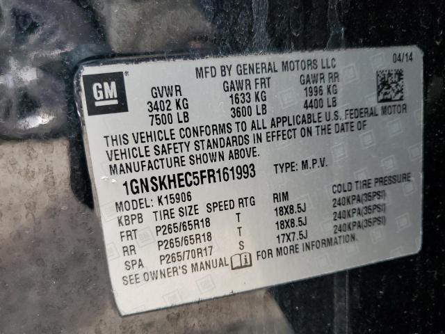 2015 CHEVROLET SUBURBAN K - 1GNSKHEC5FR161993