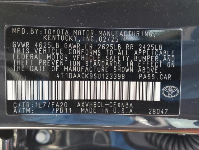 2025 TOYOTA CAMRY XSE - 4T1DAACK9SU123398