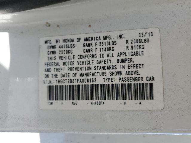 2015 HONDA ACCORD EXL 1HGCT2B81FA008163