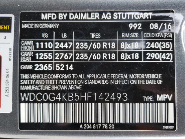 2017 MERCEDES-BENZ GLC 300 4M - WDC0G4KB5HF142493