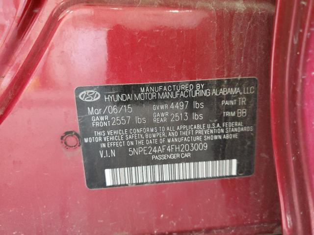 2015 HYUNDAI SONATA SE - 5NPE24AF4FH203009