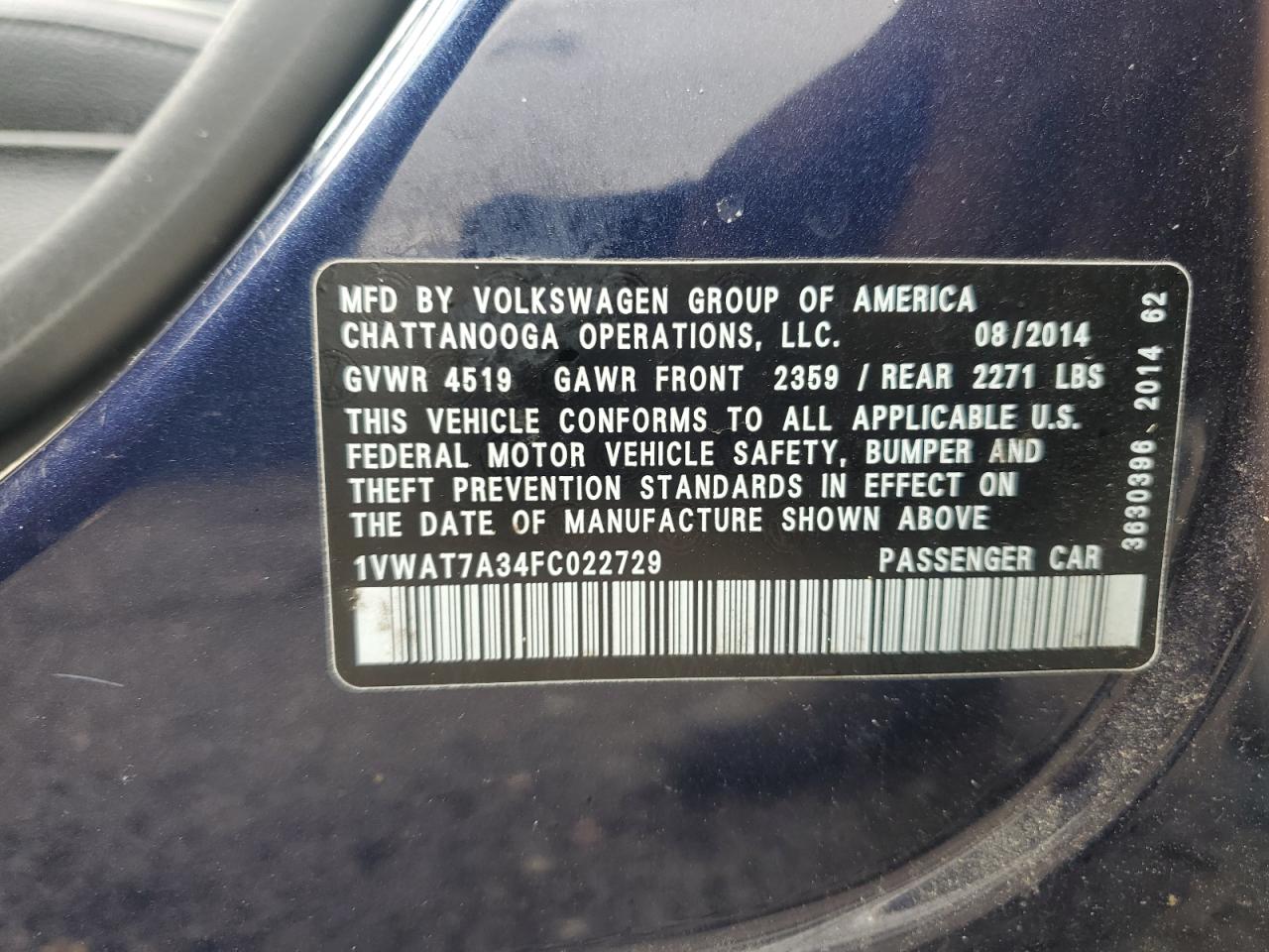 Volkswagen Passat s 2015