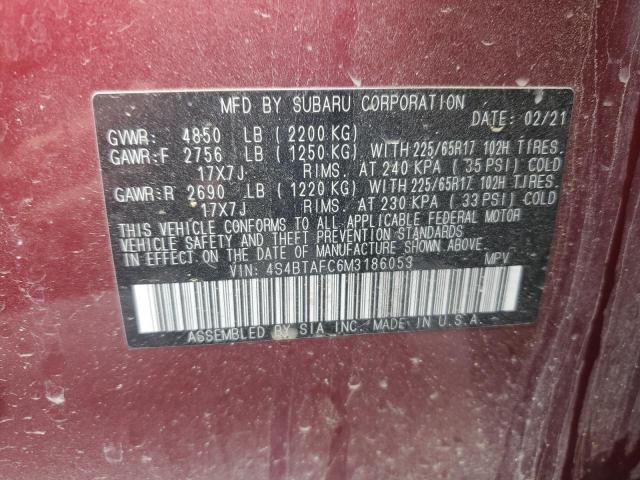 2021 SUBARU OUTBACK PR 4S4BTAFC6M3186053