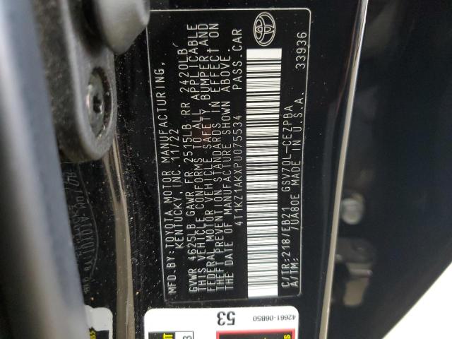 2023 TOYOTA CAMRY TRD 4T1KZ1AKXPU075534