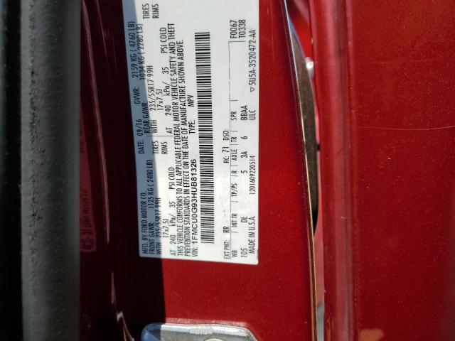 2017 FORD ESCAPE SE - 1FMCU0G93HUB81326