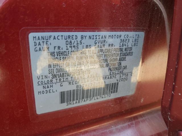 2015 NISSAN SENTRA S 3N1AB7AP3FL676170