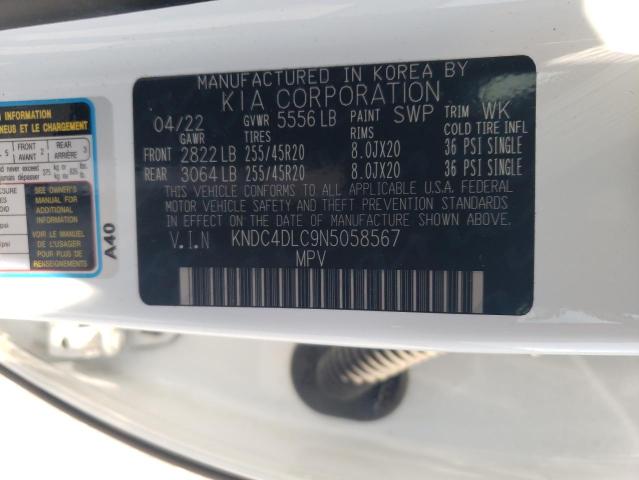 2022 KIA EV6 GT LIN KNDC4DLC9N5058567