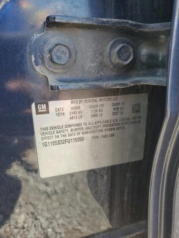 2015 CHEVROLET IMPALA LTZ 1G1165S32FU115099