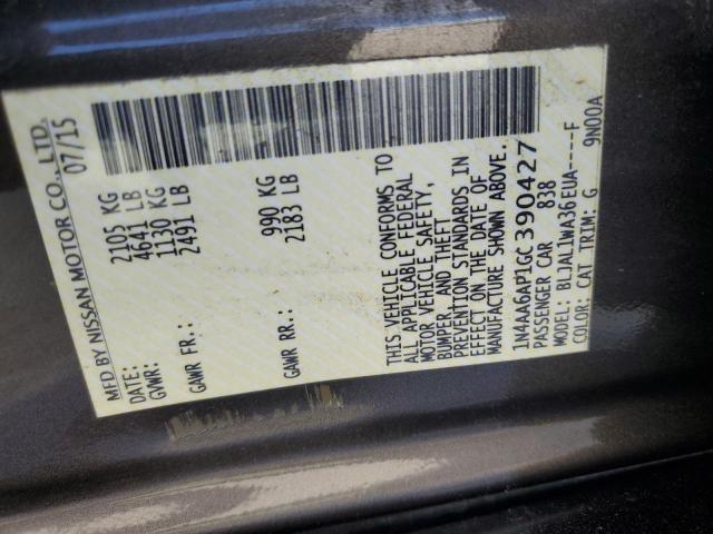 2016 NISSAN MAXIMA 3.5 1N4AA6AP1GC390427