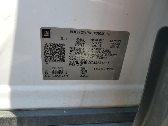 2018 CHEVROLET TRAVERSE L - 1GNERHKW7JJ231251