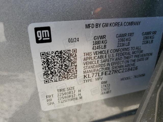 2024 CHEVROLET TRAX LS KL77LFE27RC218416