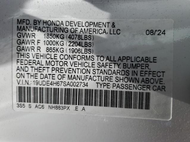 2025 ACURA INTEGRA A- 19UDE4H67SA002734