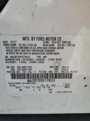 2018 FORD ECOSPORT S MAJ3P1TE9JC178551