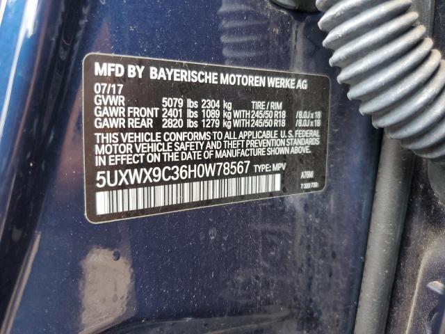 2017 BMW X3 XDRIVE2 - 5UXWX9C36H0W78567