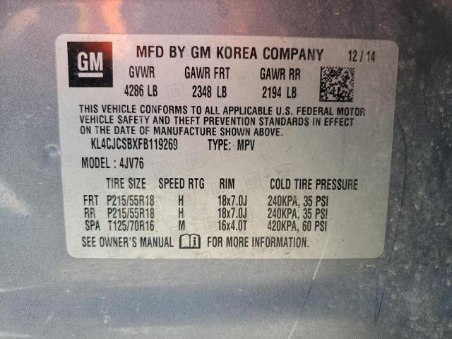 2015 BUICK ENCORE - KL4CJCSBXFB119269