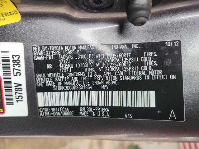 2013 TOYOTA SIENNA LE - 5TDKK3DC0DS301864