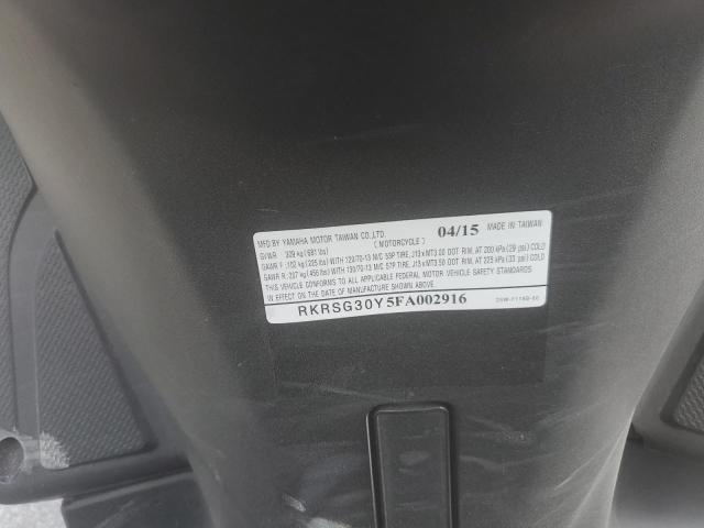2015 YAMAHA XC155 - RKRSG30Y5FA002916