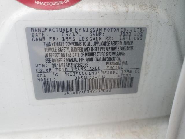 2017 NISSAN SENTRA S - 3N1AB7AP3HY332053