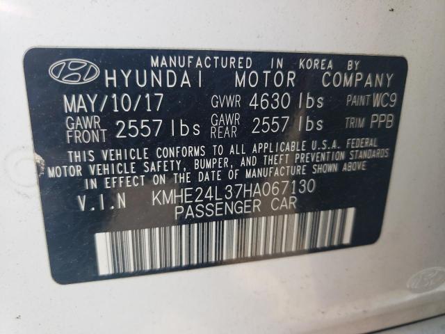 2017 HYUNDAI SONATA HYB - KMHE24L37HA067130