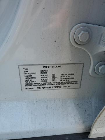 2023 TESLA MODEL Y 7SAYGDEE1PF926738