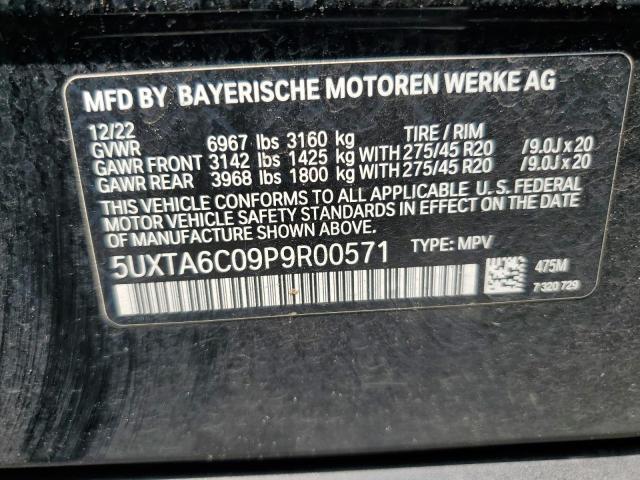 2023 BMW X5 XDRIVE4 5UXTA6C09P9R00571