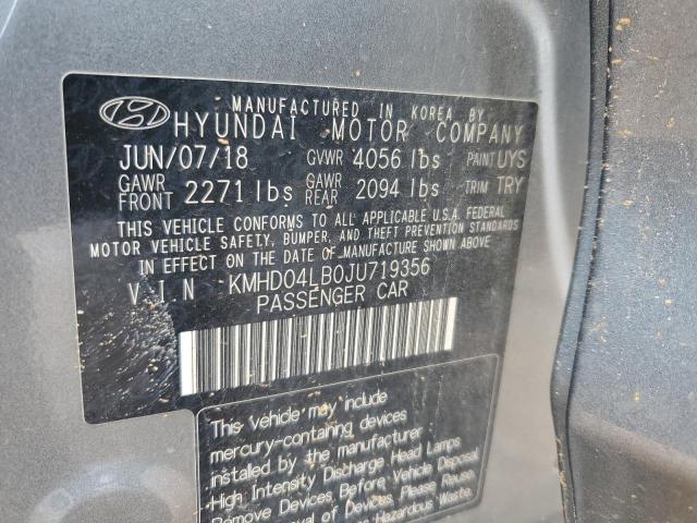 2018 HYUNDAI ELANTRA SP KMHD04LB0JU719356