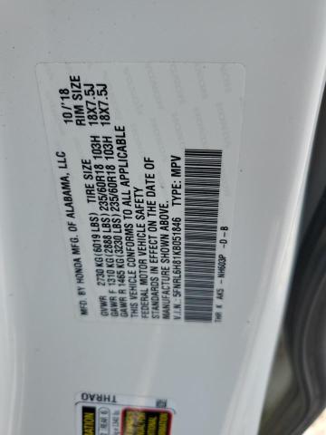 2019 HONDA ODYSSEY TO 5FNRL6H81KB051846