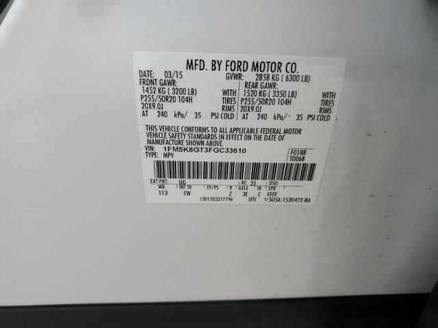 2015 FORD EXPLORER SPORT 1FM5K8GT3FGC33610