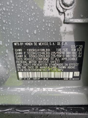 2025 HONDA HR-V SPORT 3CZRZ2H59SM786335