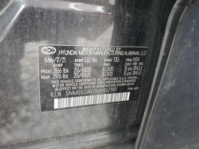 2021 HYUNDAI SANTA FE CALLIGRAPHY 5NMS5DAL0MH367190