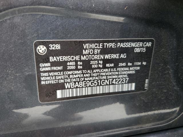 2016 BMW 328 I SULE - WBA8E9G51GNT42237