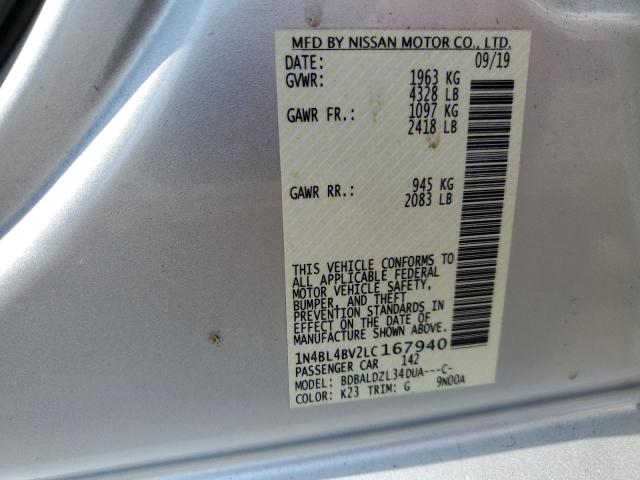 2020 NISSAN ALTIMA S - 1N4BL4BV2LC167940