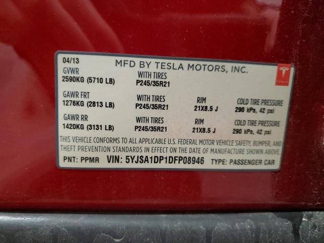 2013 TESLA MODEL S - 5YJSA1DP1DFP08946