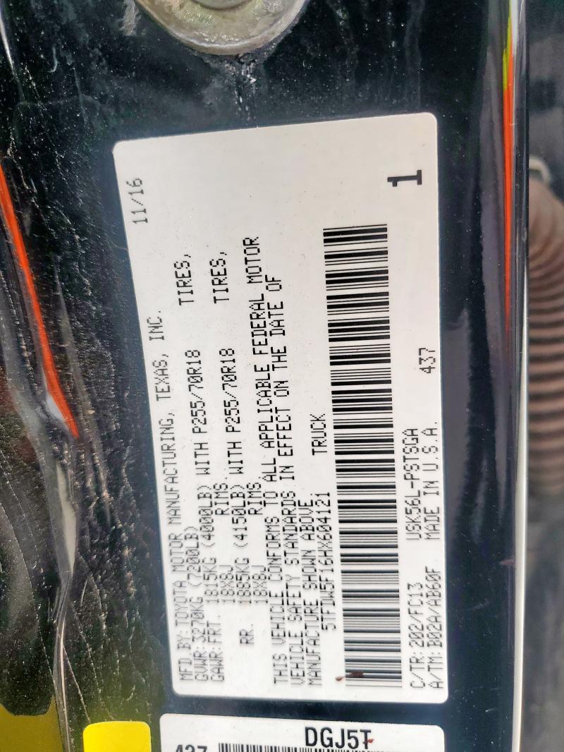 2017 TOYOTA TUNDRA CRE - 5TFDW5F16HX604121