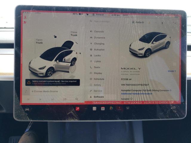 2023 TESLA MODEL Y 7SAYGDEE0PF637947