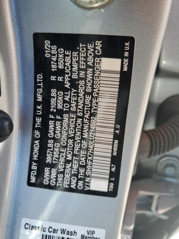 2020 HONDA CIVIC SPORT SHHFK7H40LU214592