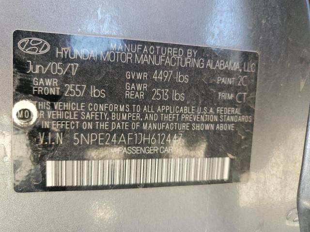 5NPE24AF1JH612447 2018 HYUNDAI SONATA