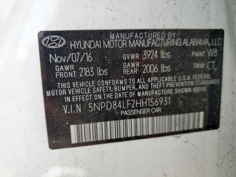 2017 HYUNDAI ELANTRA SE - 5NPD84LF2HH156931