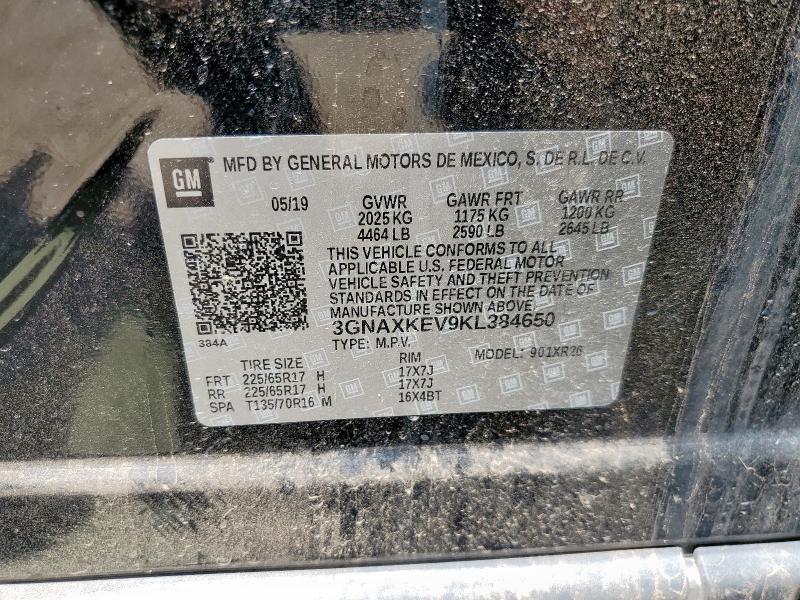 2019 CHEVROLET EQUINOX LT - 3GNAXKEV9KL384650